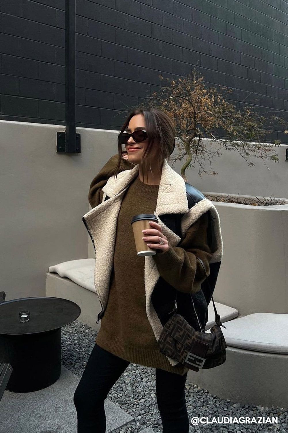 Arya Faux Shearling Vest sold by storets