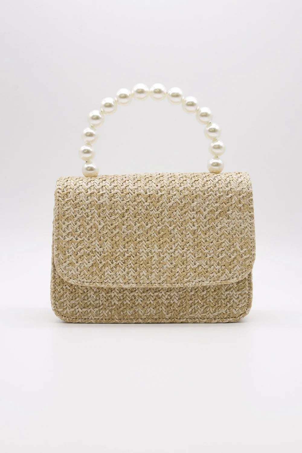 Faux Pearl Handle Straw Bag sold by storets product image thumbnail 2