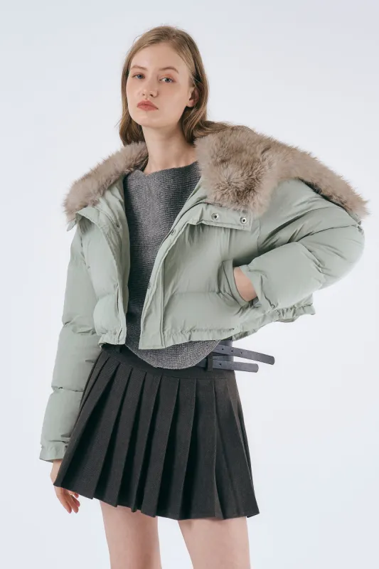 Evie Faux Fur Trim Puffer Jacket sold by storets