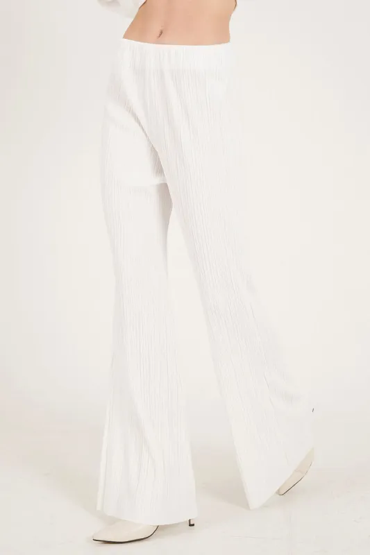 Maria Flared Leg Plisse Pants sold by storets