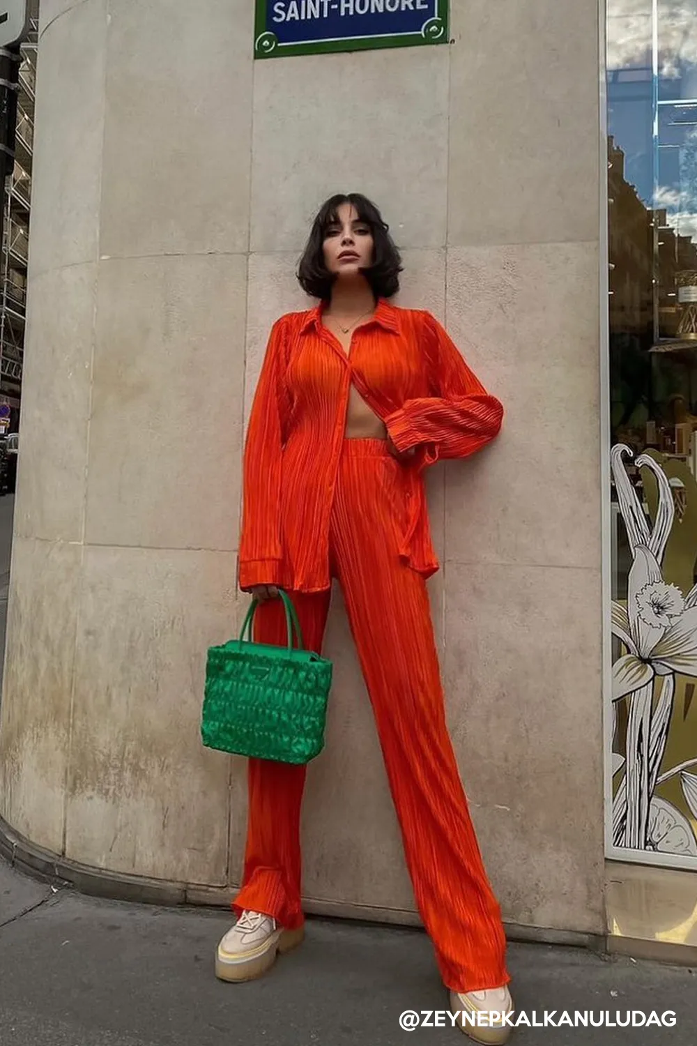 Maria Oversized Plisse Shirt sold by storets