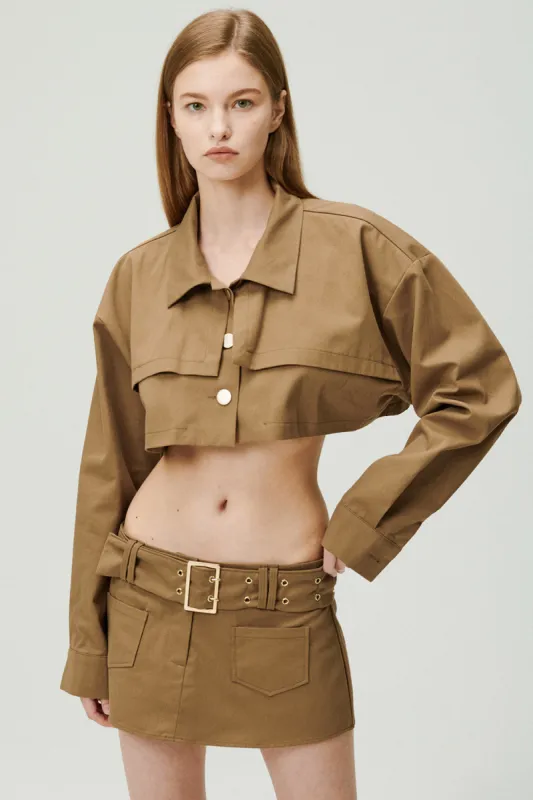 Tiffany Cropped Trench Jacket sold by storets