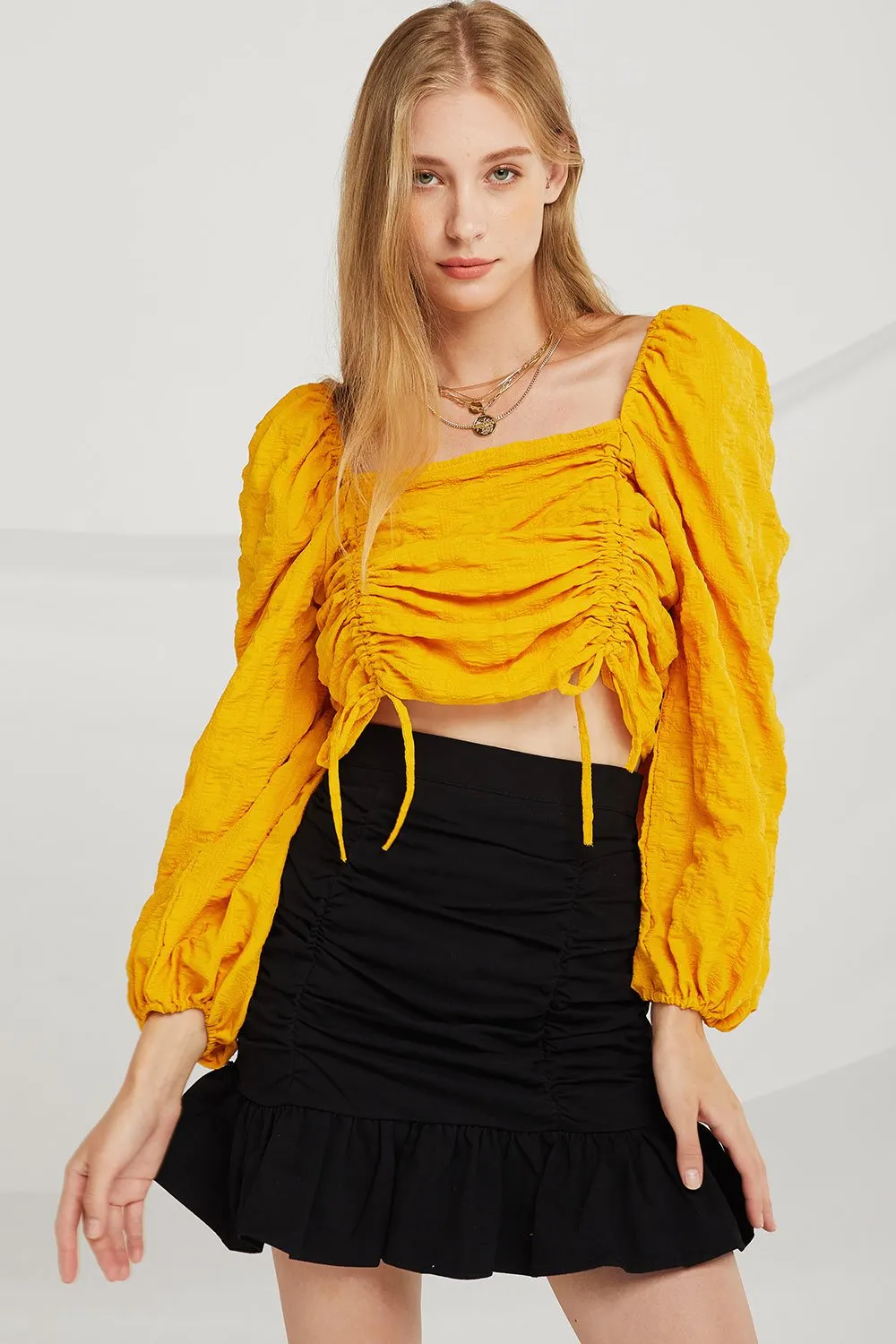Ruth Ruched Drawstring Top sold by storets product image thumbnail 4
