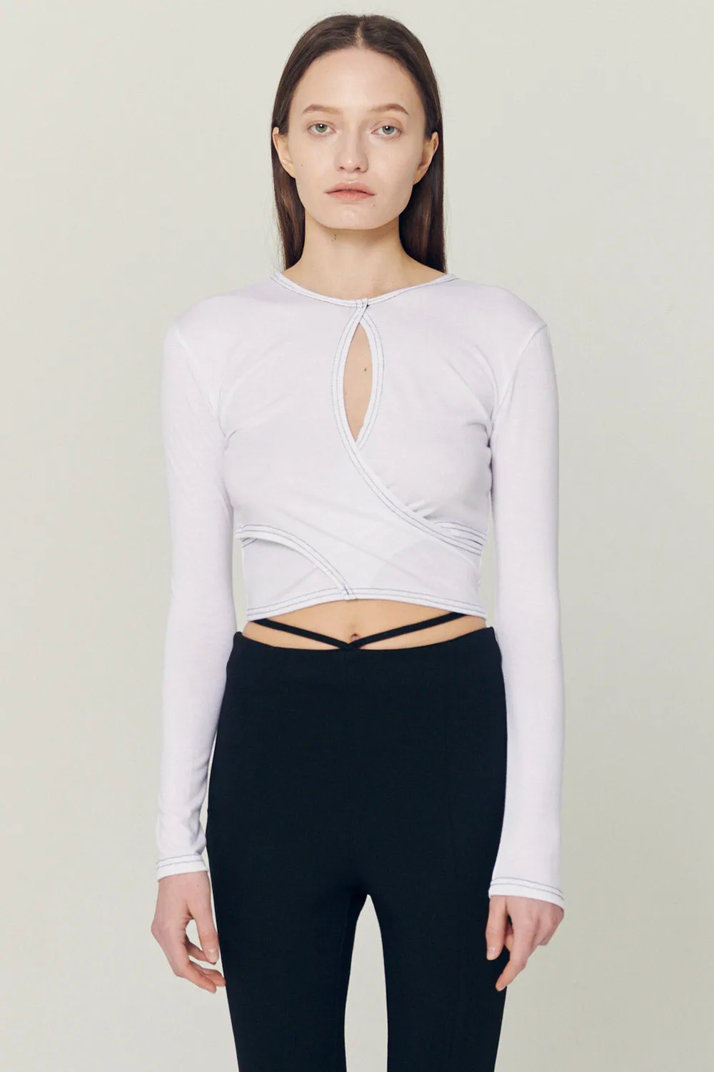 Hazel Hole Wrapped Effect Top sold by storets product image thumbnail 5