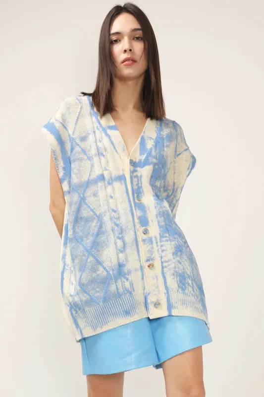 Monica Painted Knit Vest sold by storets