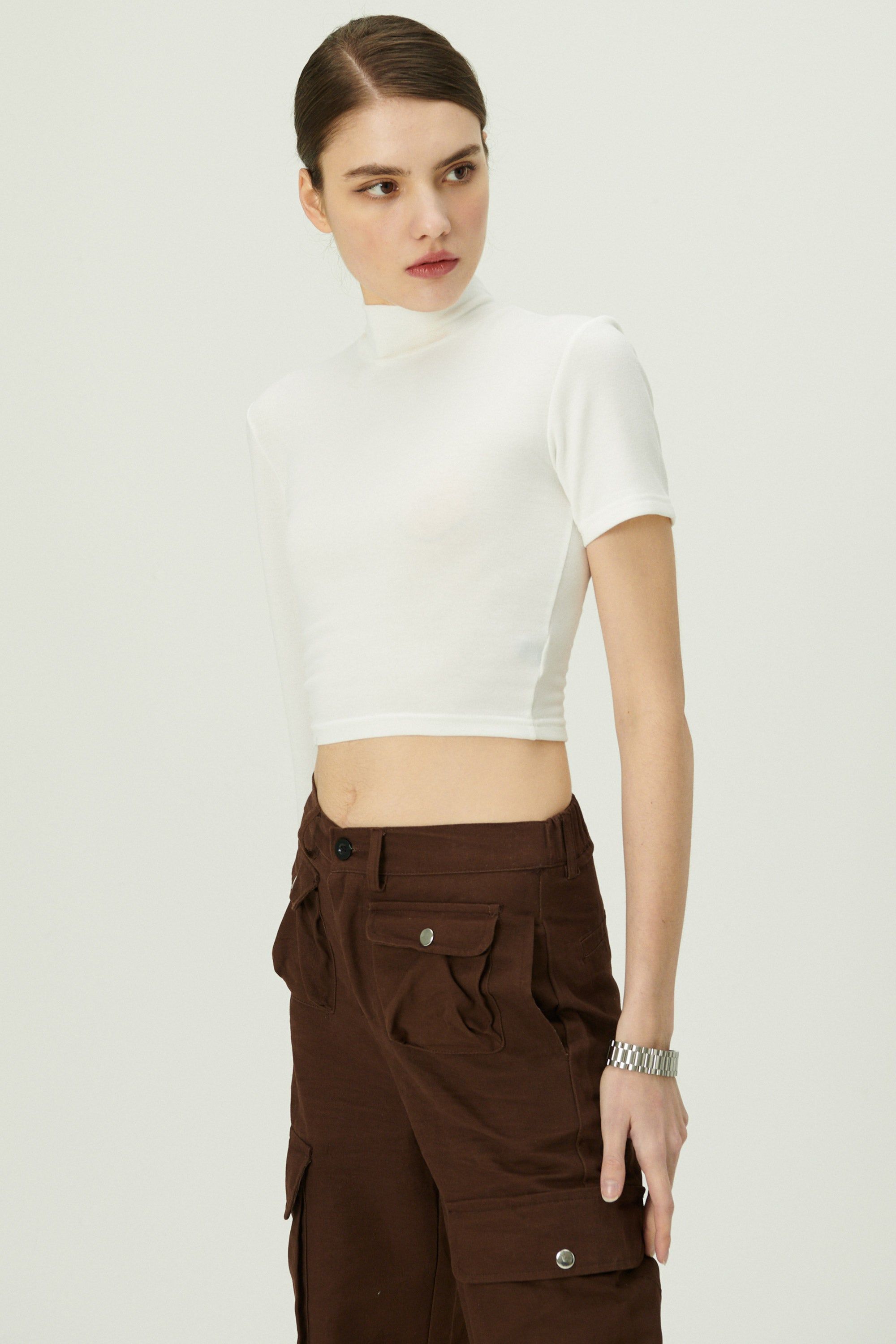 Victoria One Sleeve Crop Top sold by storets product image thumbnail 2