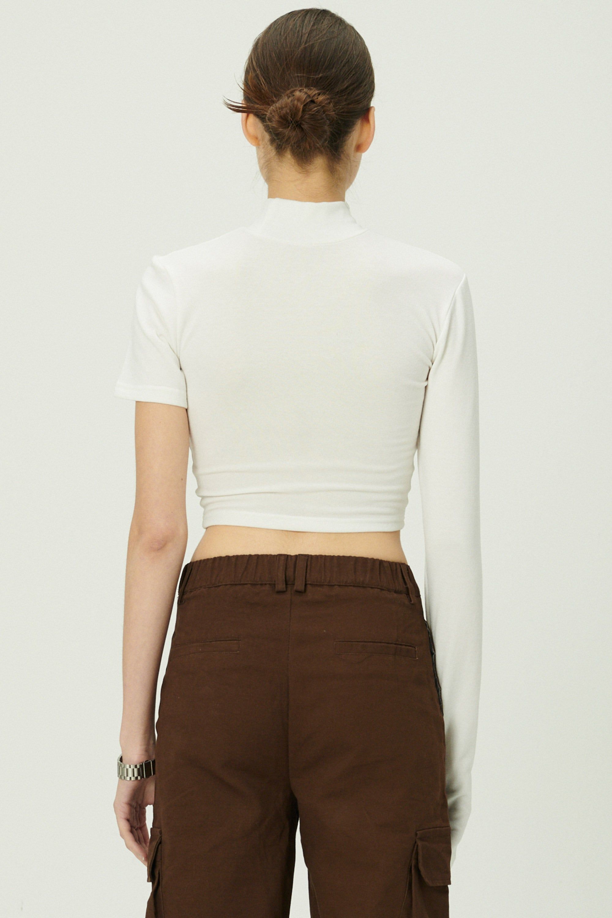 Victoria One Sleeve Crop Top sold by storets product image thumbnail 8