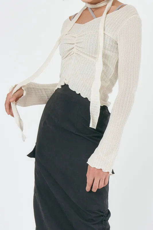 Alora Pointelle Top sold by storets