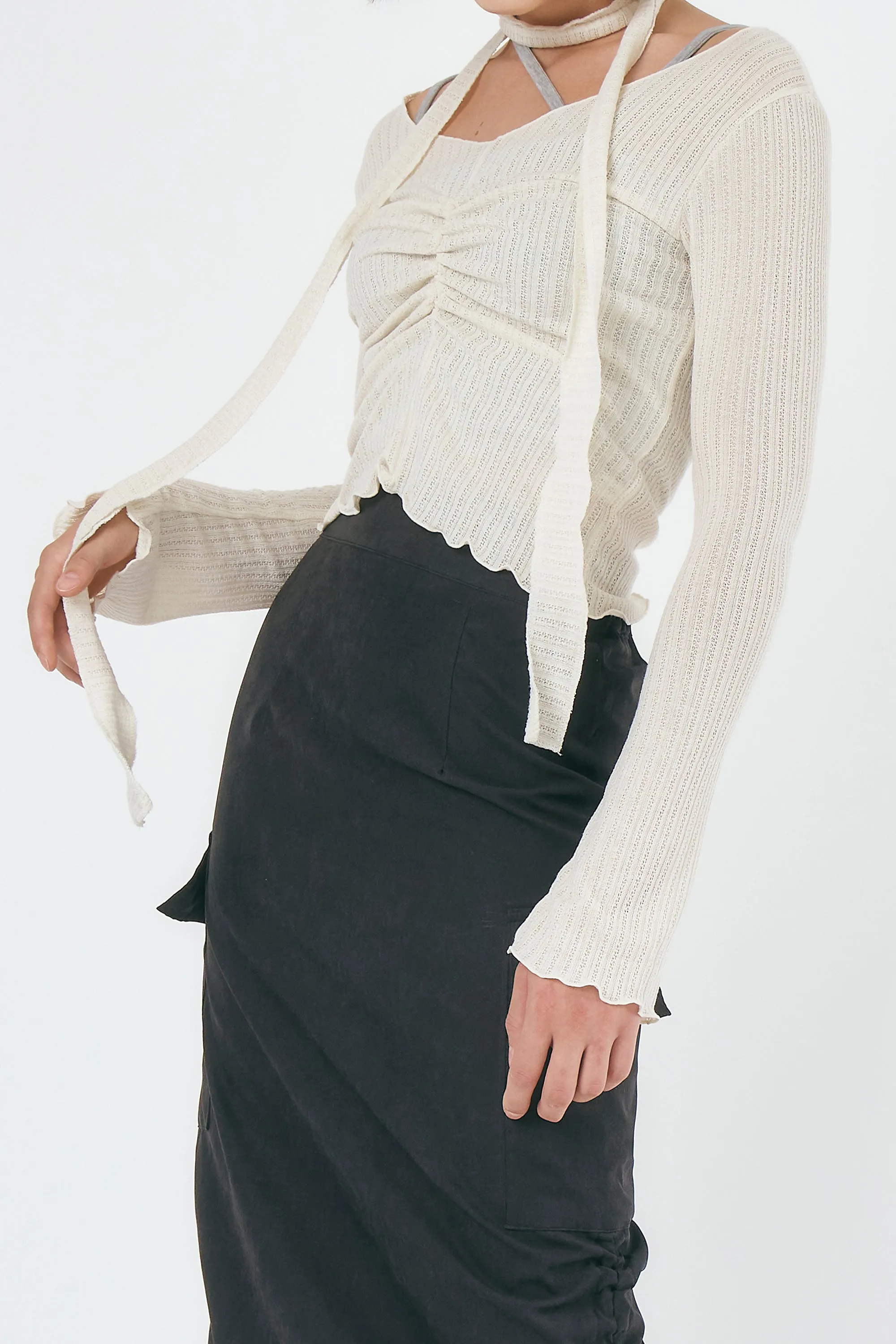 Alora Pointelle Top sold by storets