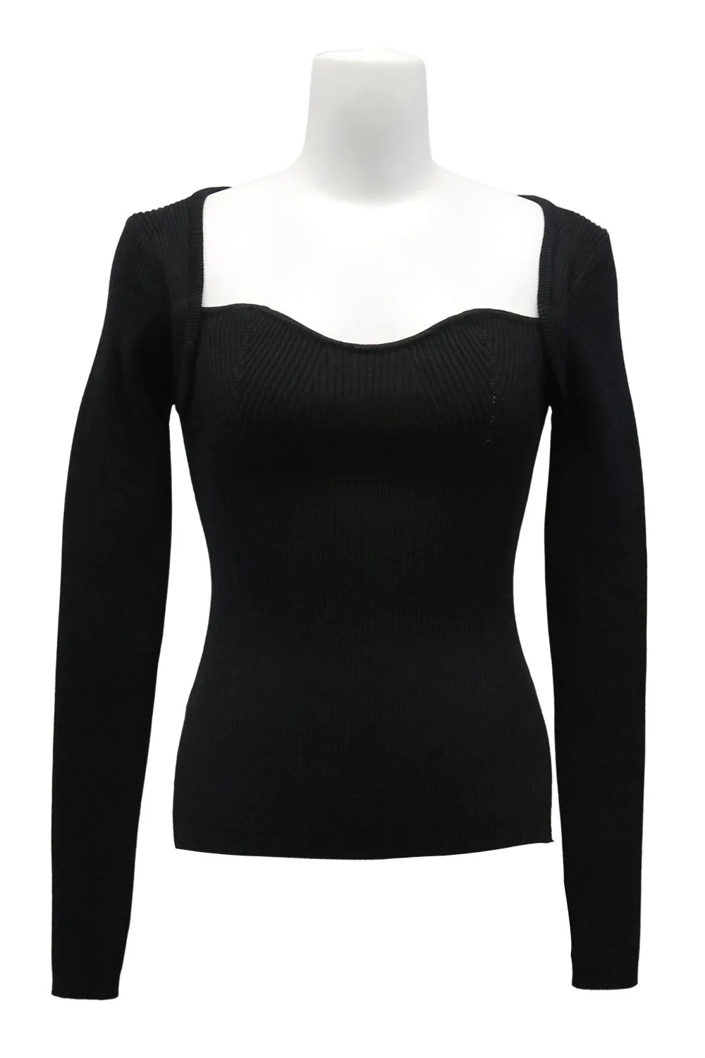 Enid Sweetheart Ribbed Top sold by storets product image thumbnail 2