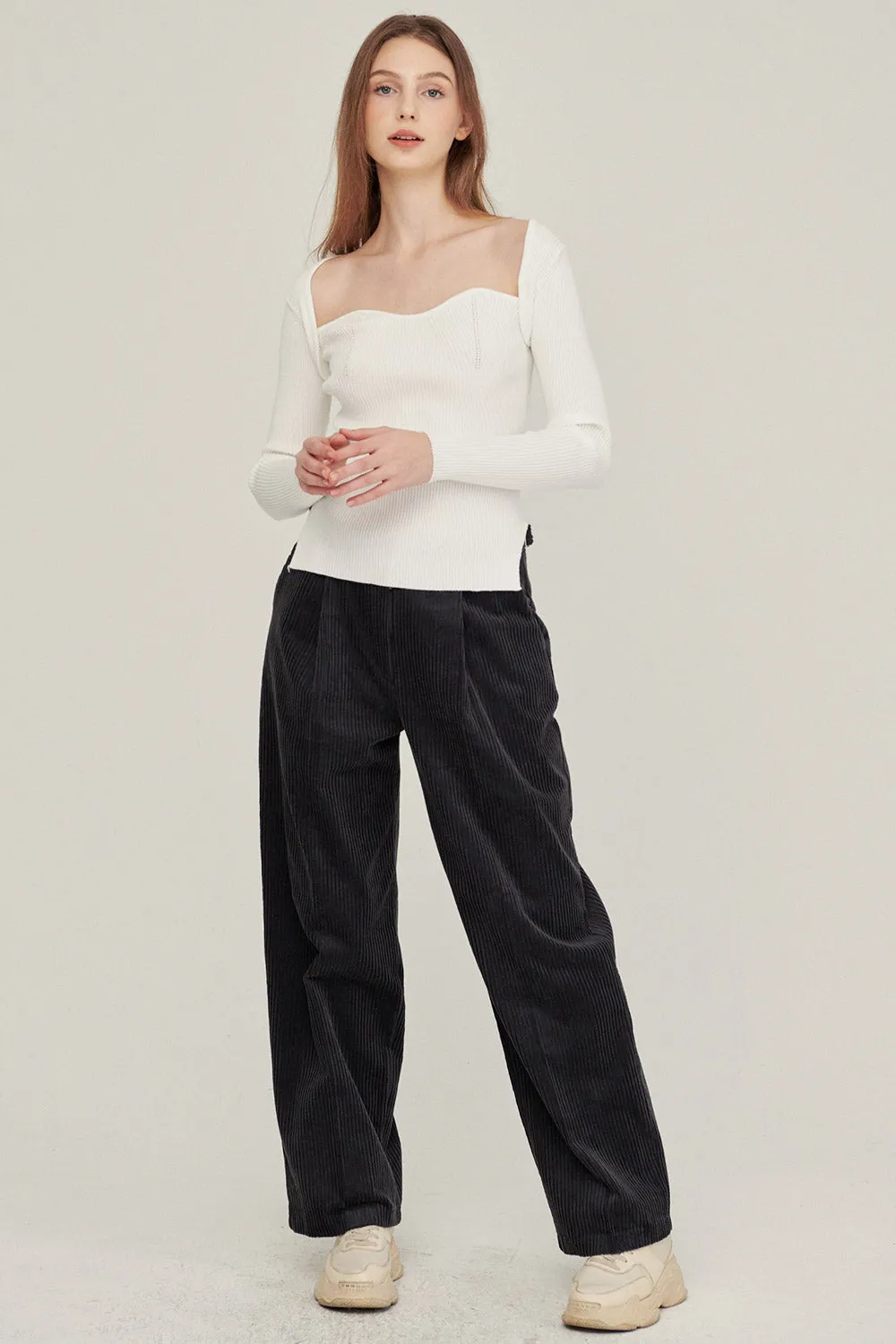 Enid Sweetheart Ribbed Top sold by storets product image thumbnail 3