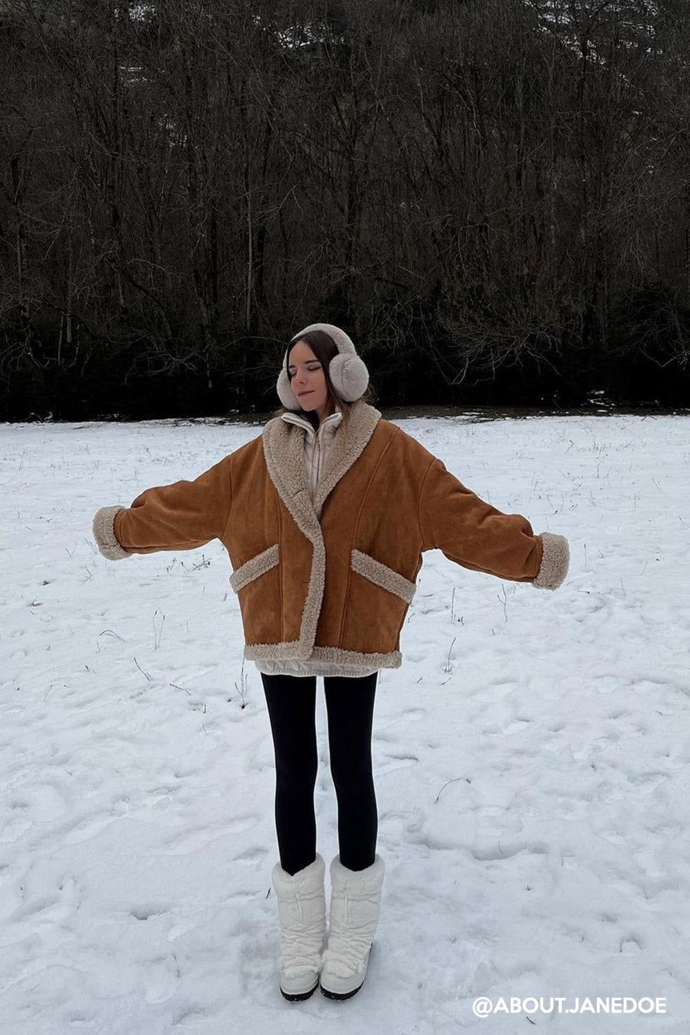 Ava Faux Shearling Jacket sold by storets