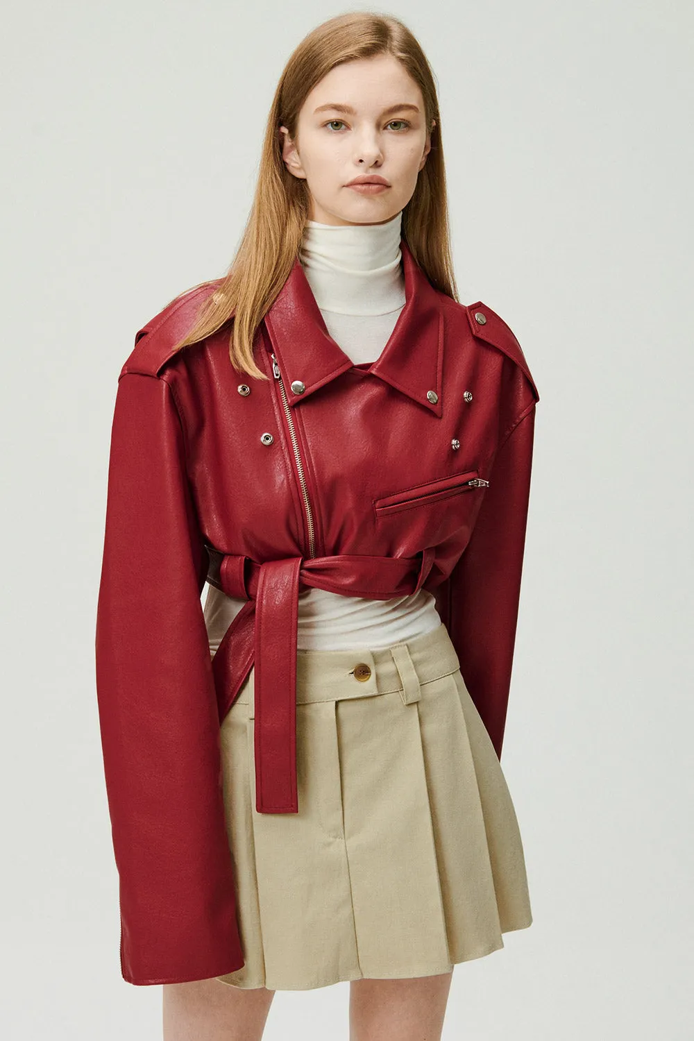Emma Cropped Rider Jacket sold by storets product image thumbnail 3