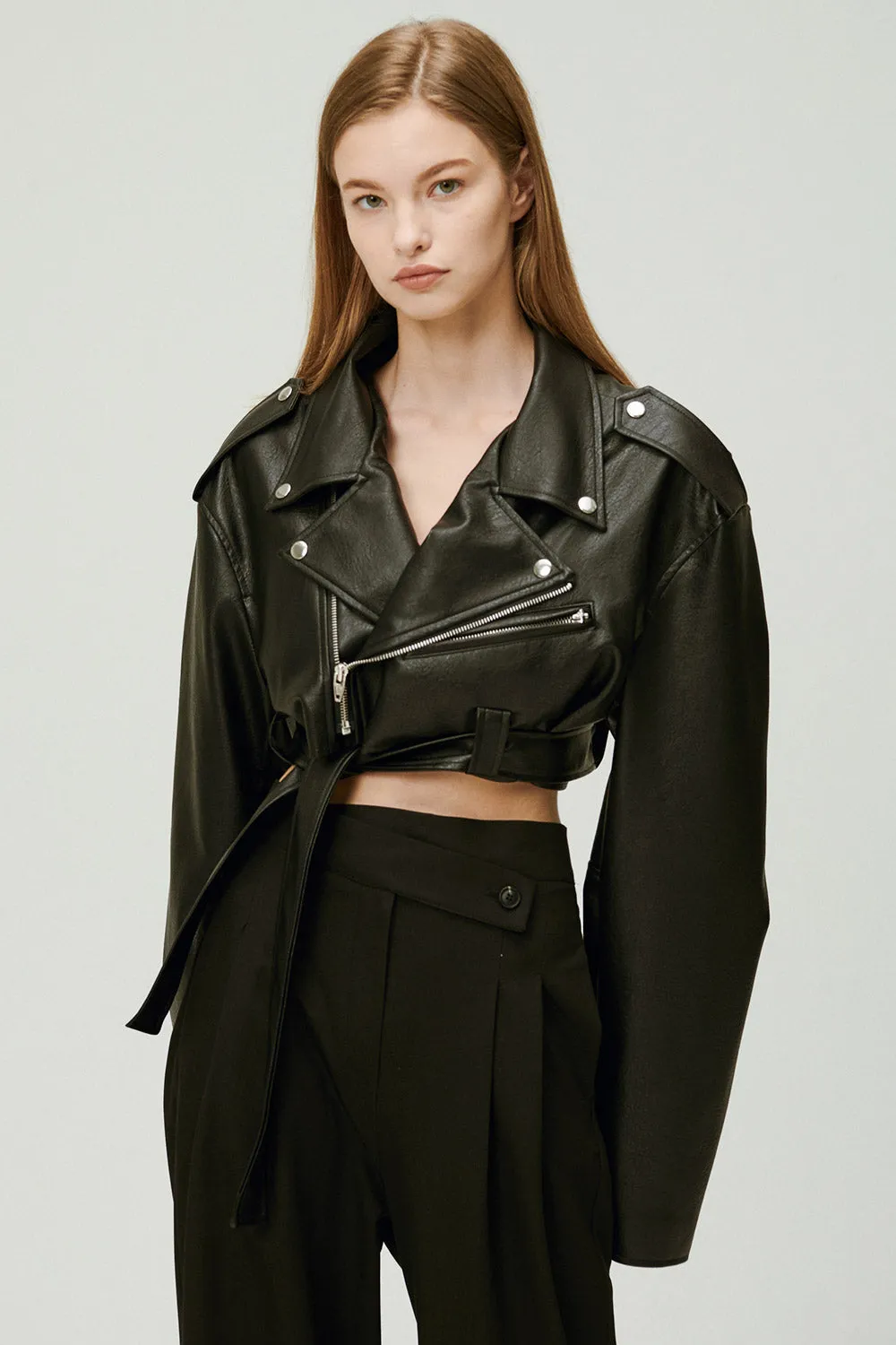 Emma Cropped Rider Jacket sold by storets product image thumbnail 2