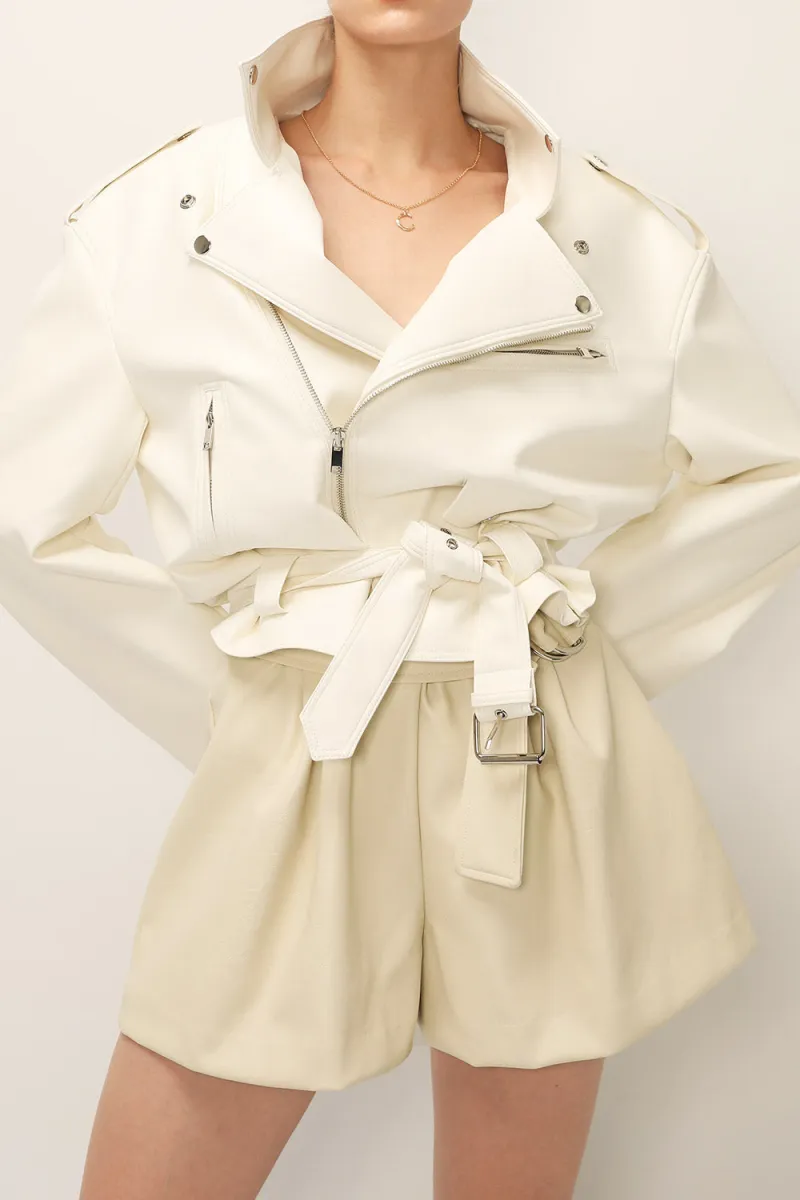 Emma Pleather Rider Jacket sold by storets