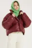Harlow Faux Leather Puffer Jacket sold by storets