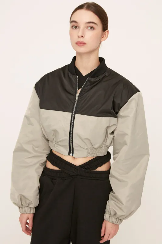 Casie Colorblock Crop Jacket sold by storets