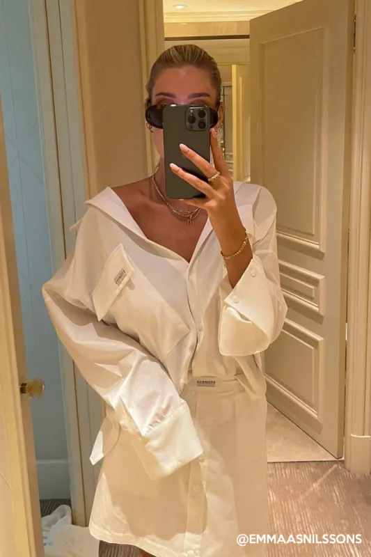 Sandra Oversized Safari Shirt sold by storets