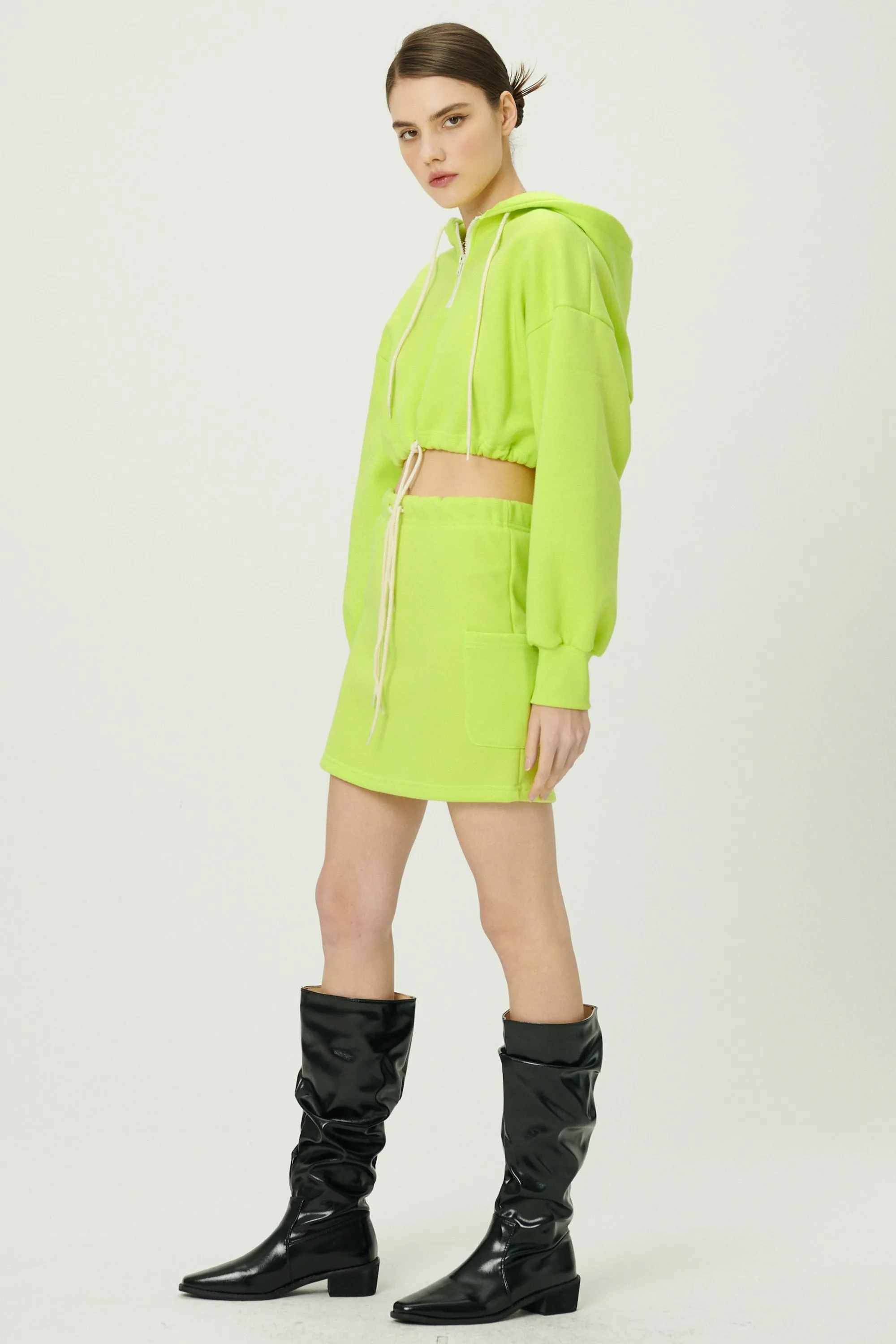 Erica Half Zip Crop Hoodie sold by storets product image thumbnail 5