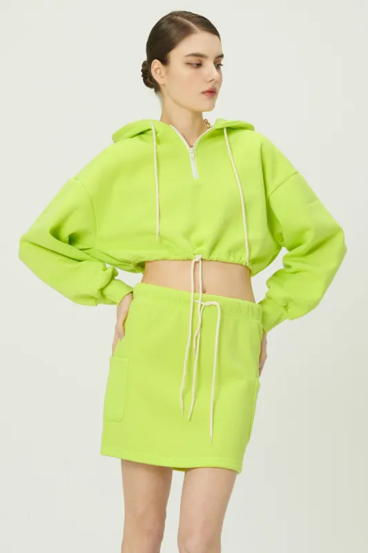 Erica Half Zip Crop Hoodie made by storets
