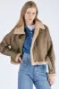 Dilla Faux Shearling Aviator Jacket sold by storets