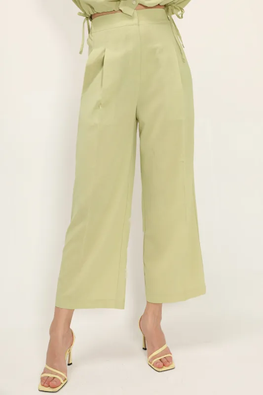 Alina Pintuck Wide Pants sold by storets