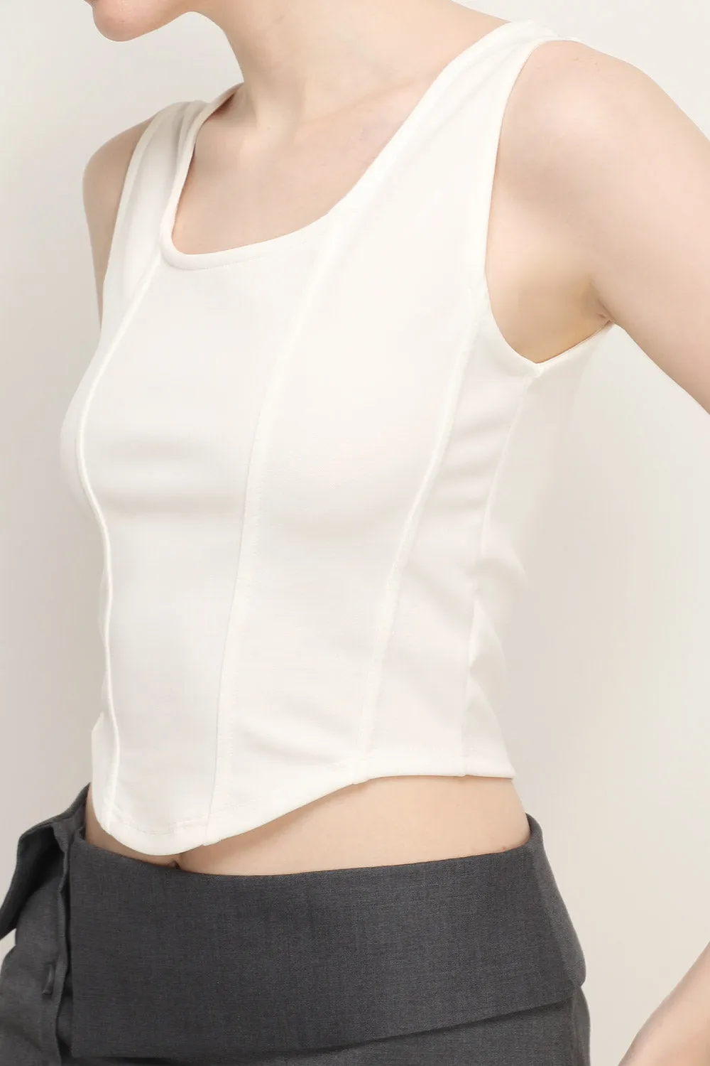 Adelyn Cropped Tank Top sold by storets product image thumbnail 4