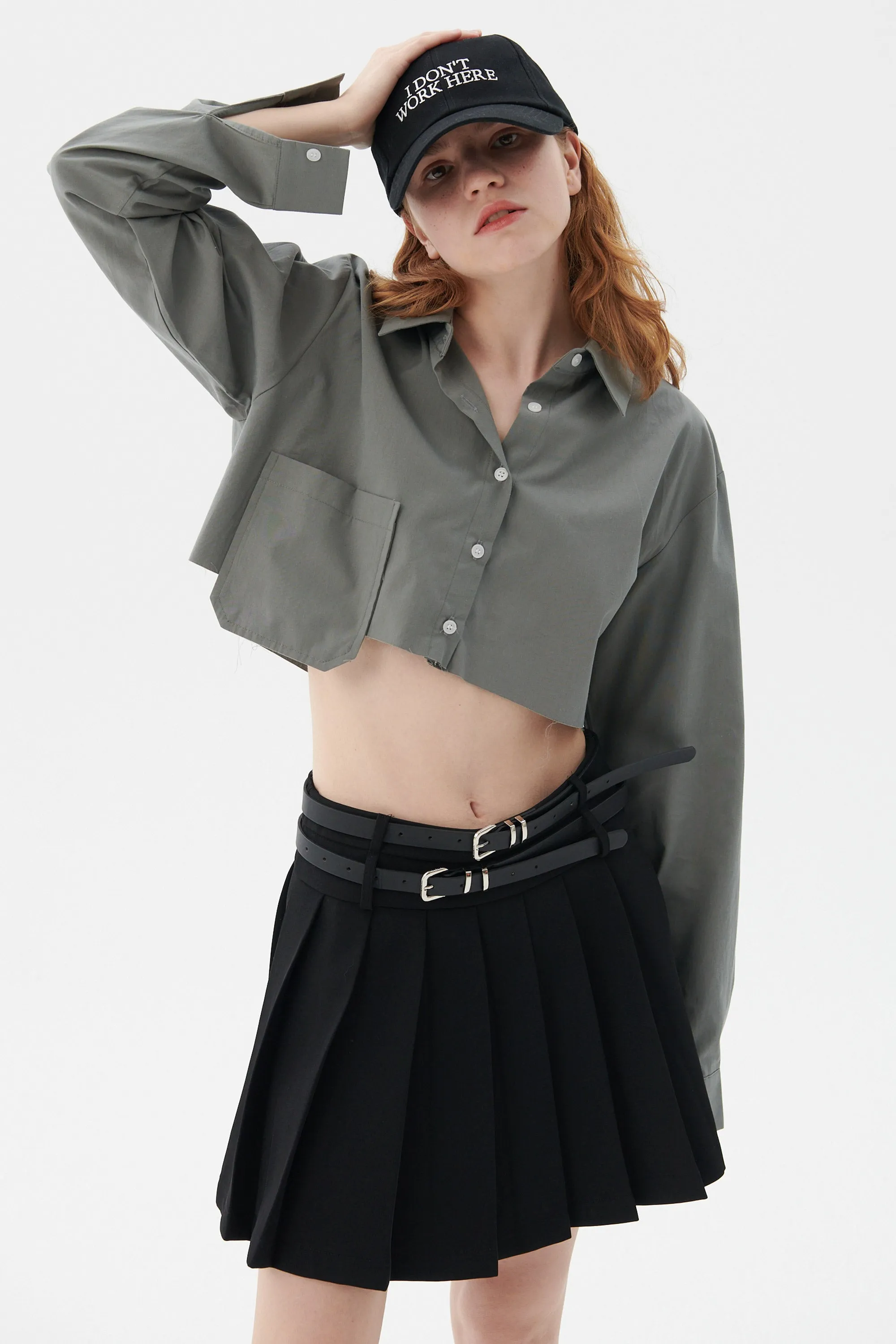 Taylor Cropped Shirt sold by storets