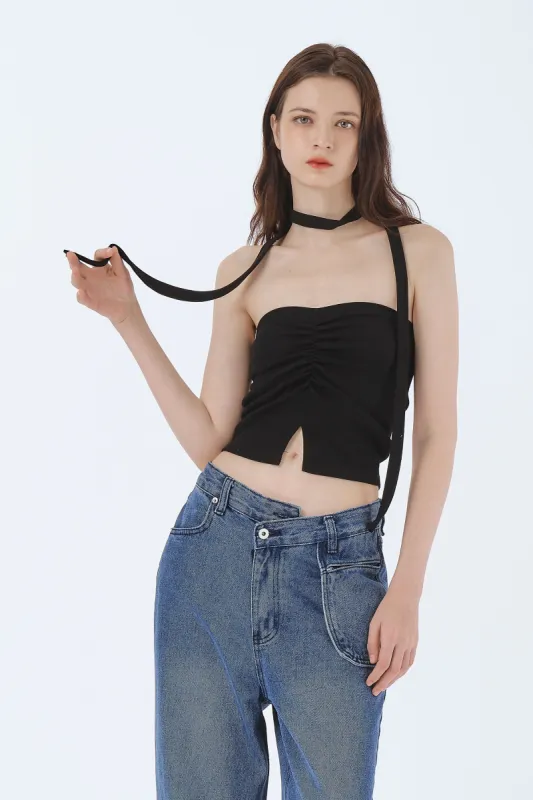 Olivia Ruched Bandeau Top sold by storets