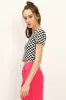 Melanie T-shirt in Checkerboard Print sold by storets