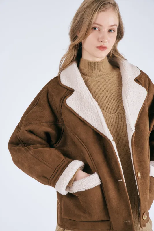 Blake Faux Shearling Jacket sold by storets