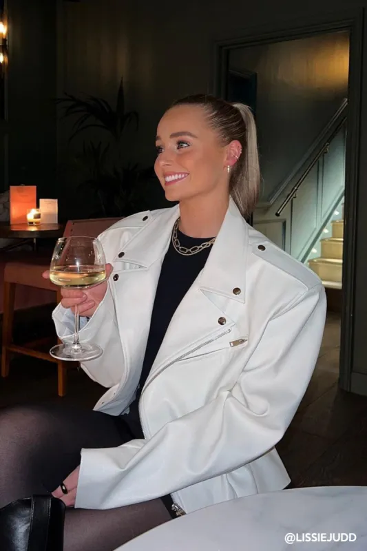 Megan Oversized Rider Jacket sold by storets