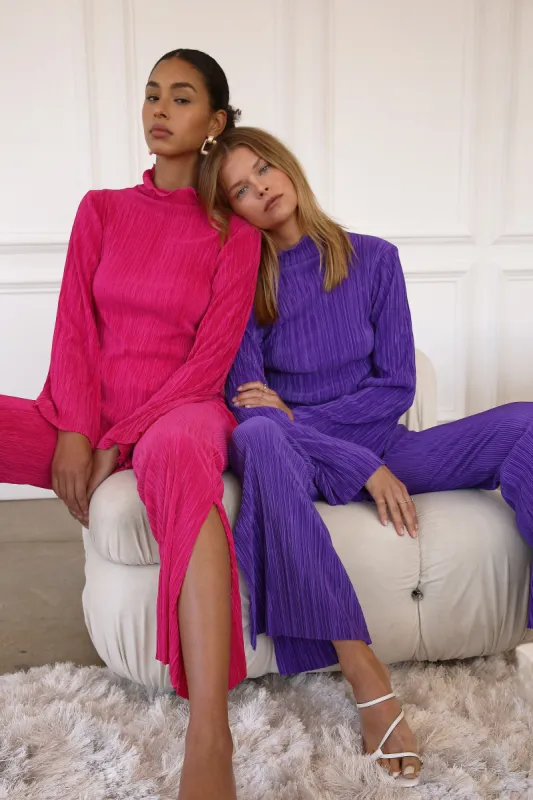 Sia Plisse Tunic Top and Pants Set sold by storets