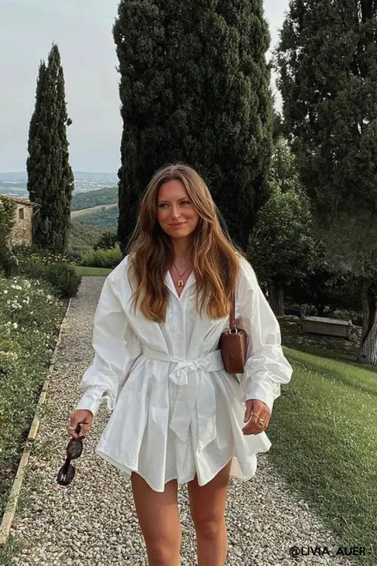 Tori Piping Detail Shirt Dress made by storets