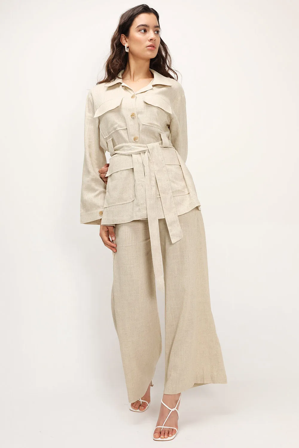 Dani Linen Safari Jacket sold by storets product image thumbnail 3