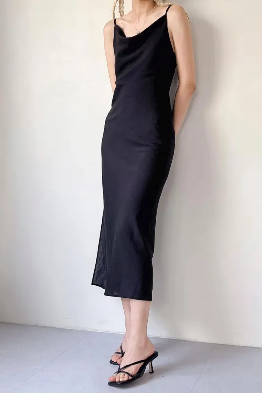 Luna Satin Slip Dress sold by storets