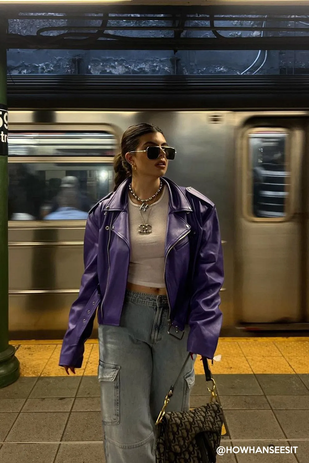 Megan Oversized Rider Jacket sold by storets