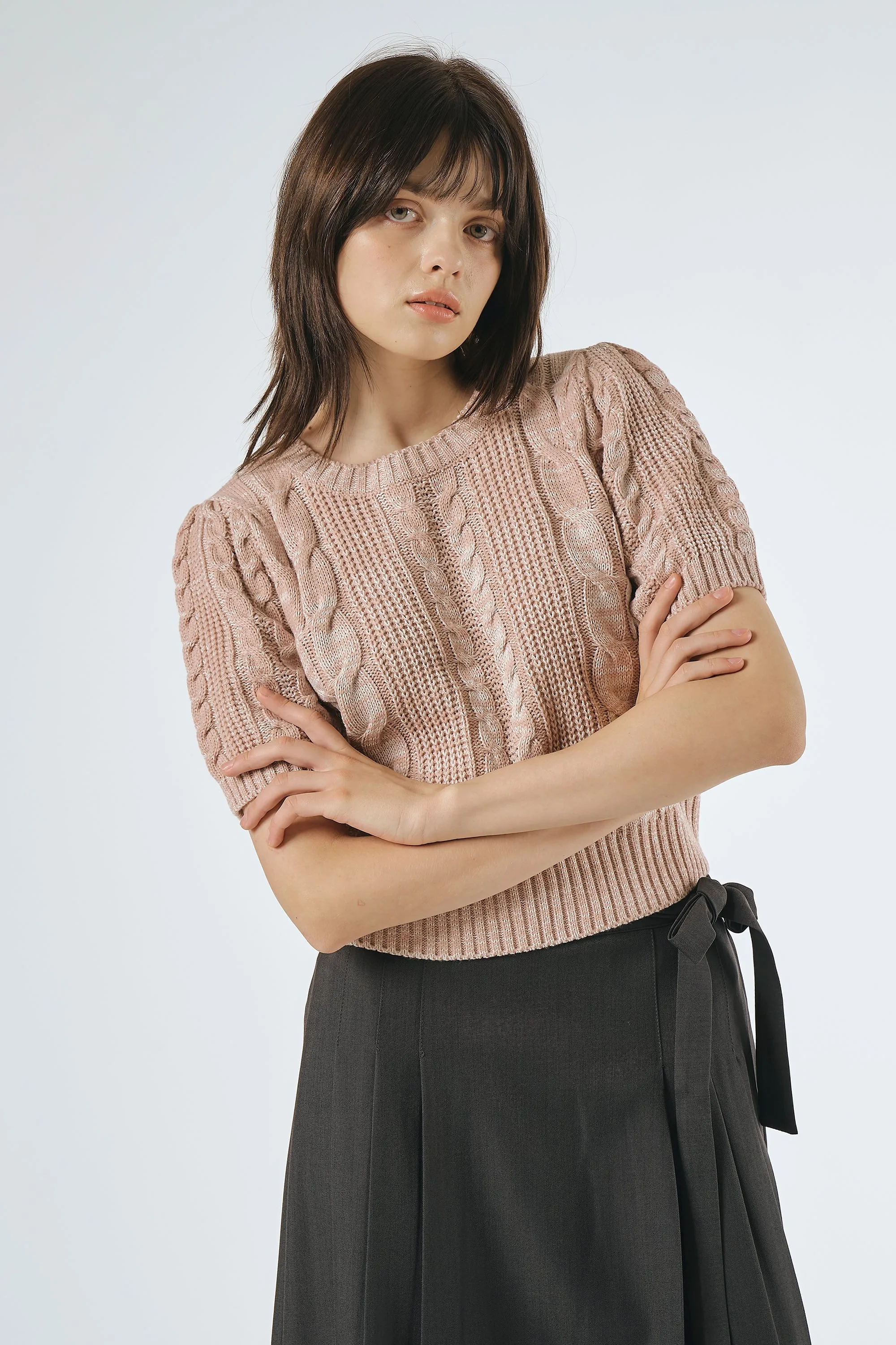 Evonne Cable-knit Sweater sold by storets