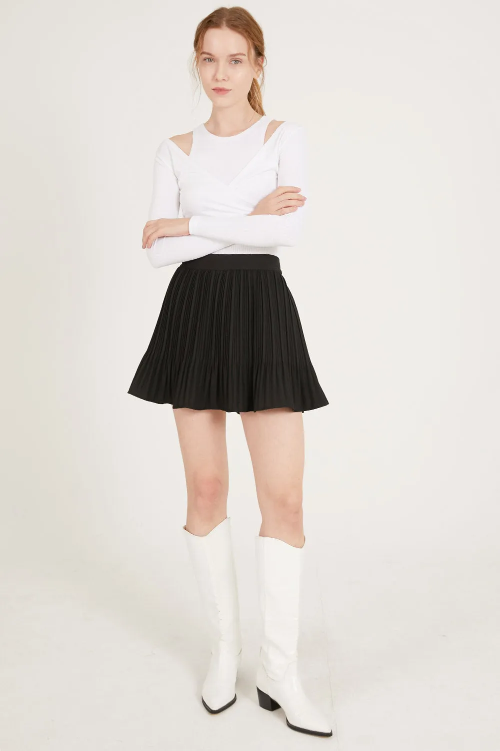 Nadia Pleated Flare Skort sold by storets product image thumbnail 4
