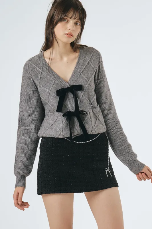 Marley Sweater Jacket w/Bows sold by storets