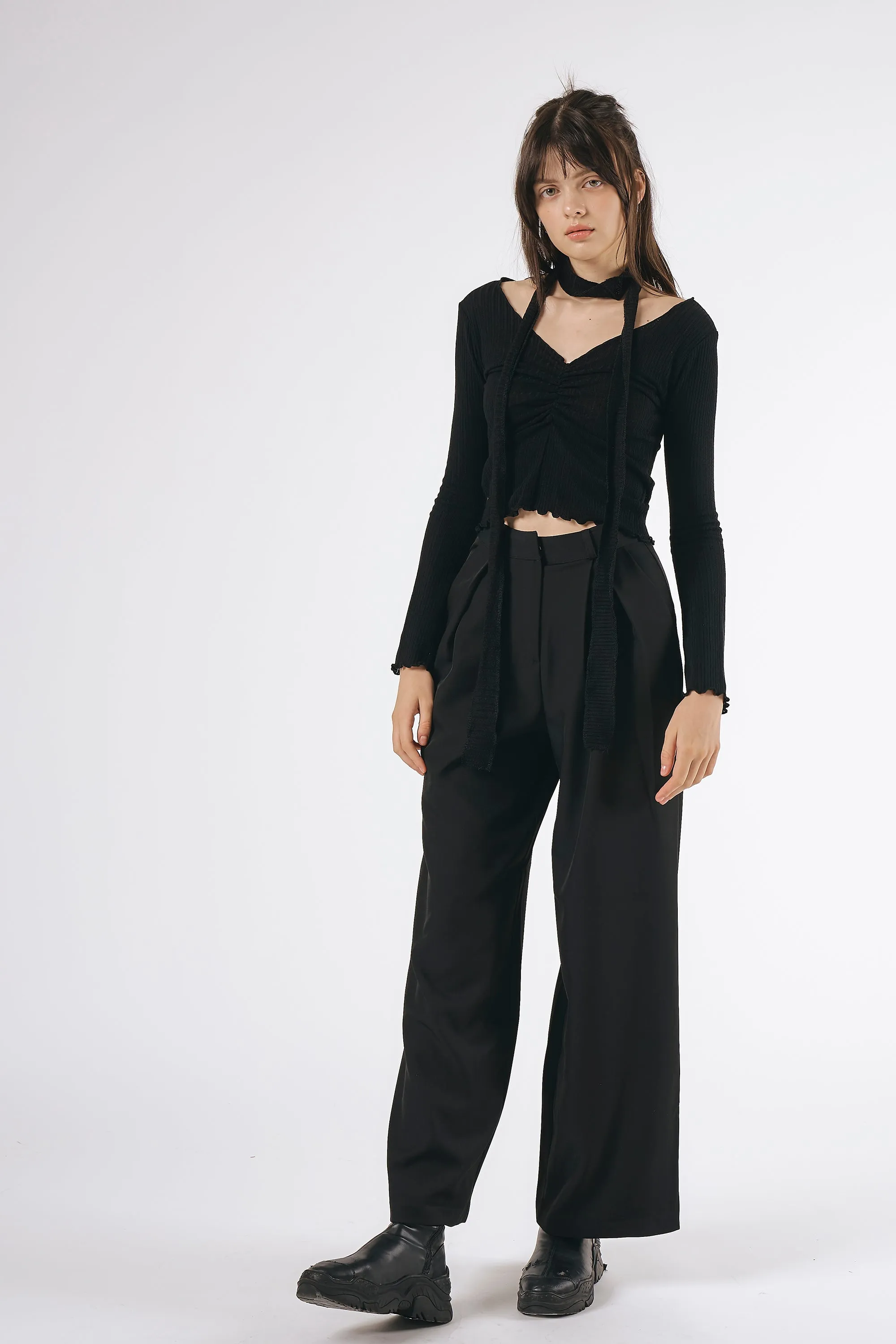 Bailey Ruched Top w/Scarf sold by storets product image thumbnail 4