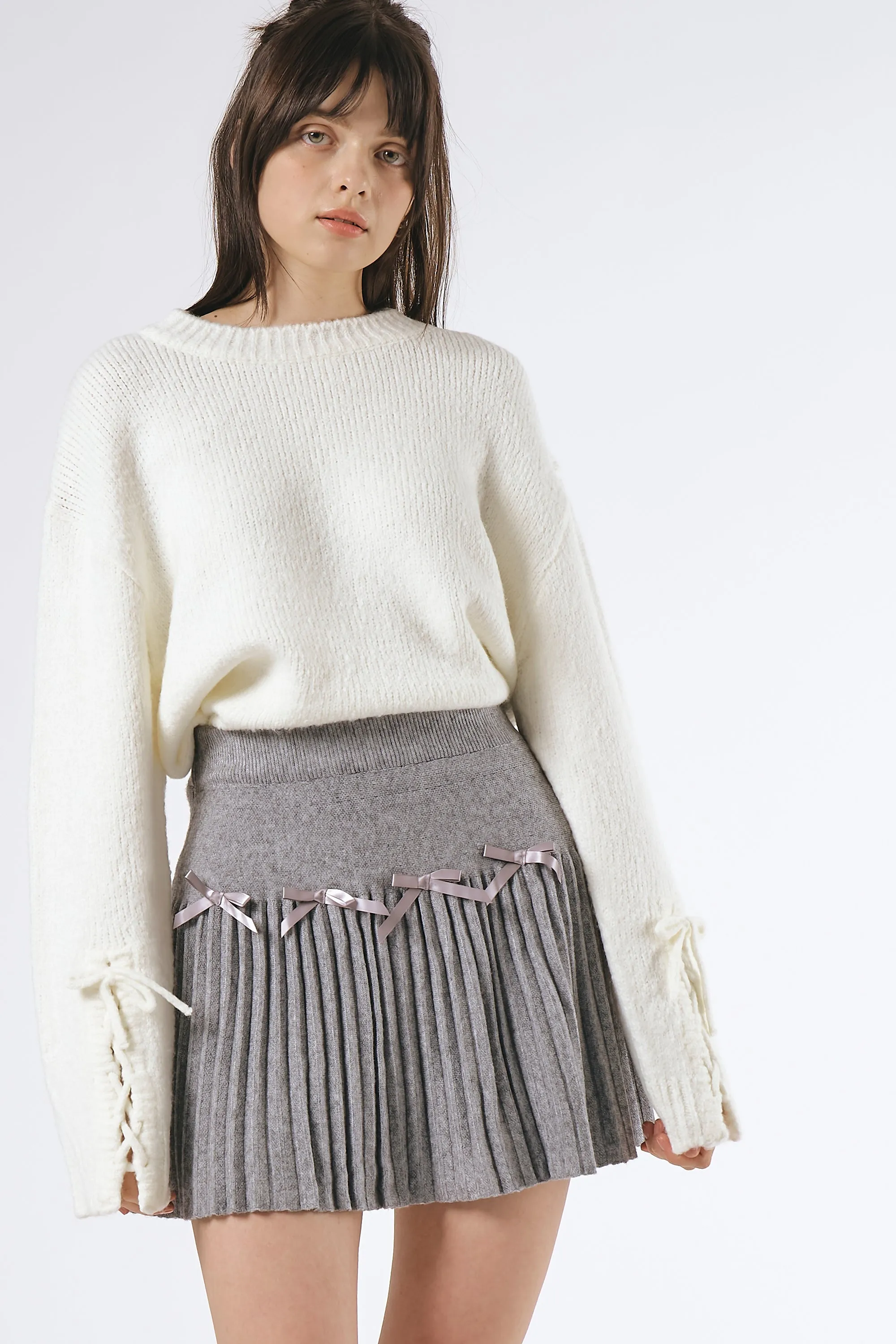 Elia Knitted Mini Skirt sold by storets