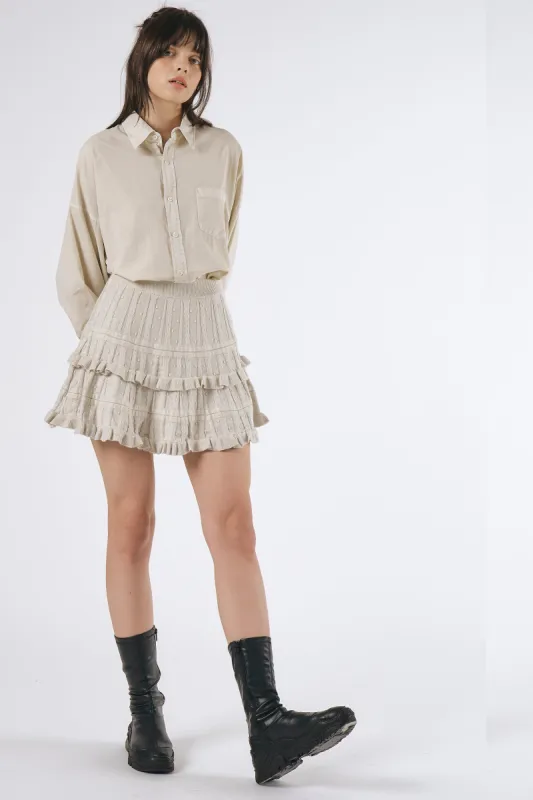 Ayla Knitted Mini Skirt sold by storets