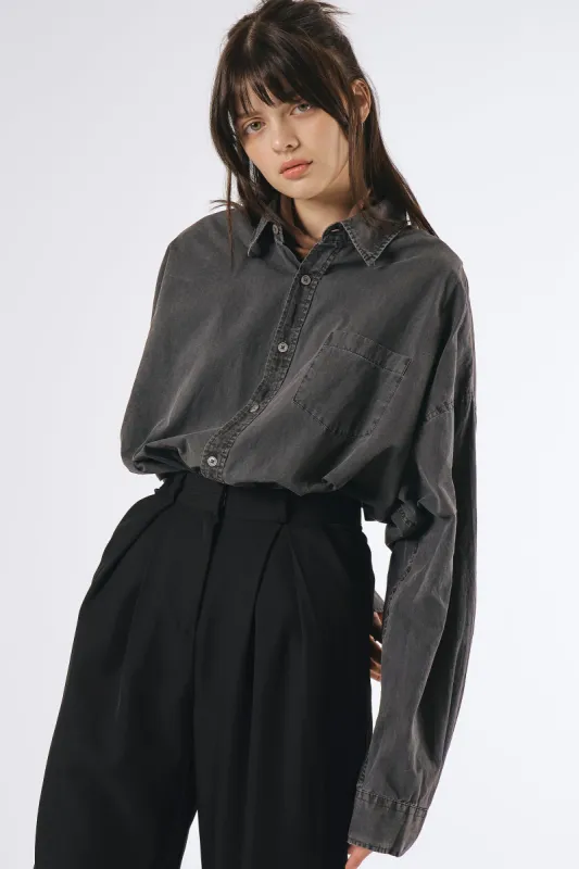 Lydia Oversized Washed Shirt sold by storets