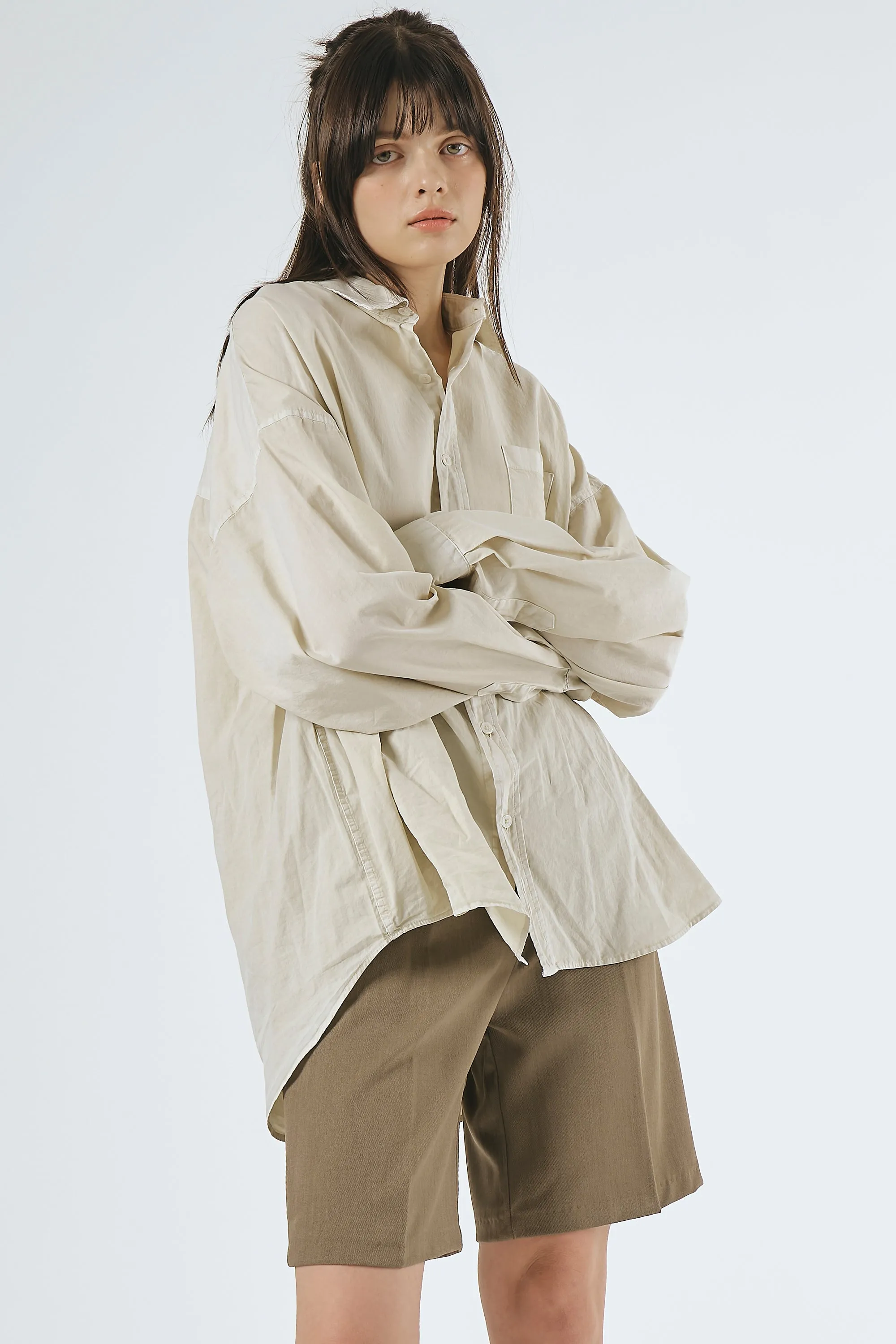 Lydia Oversized Washed Shirt sold by storets