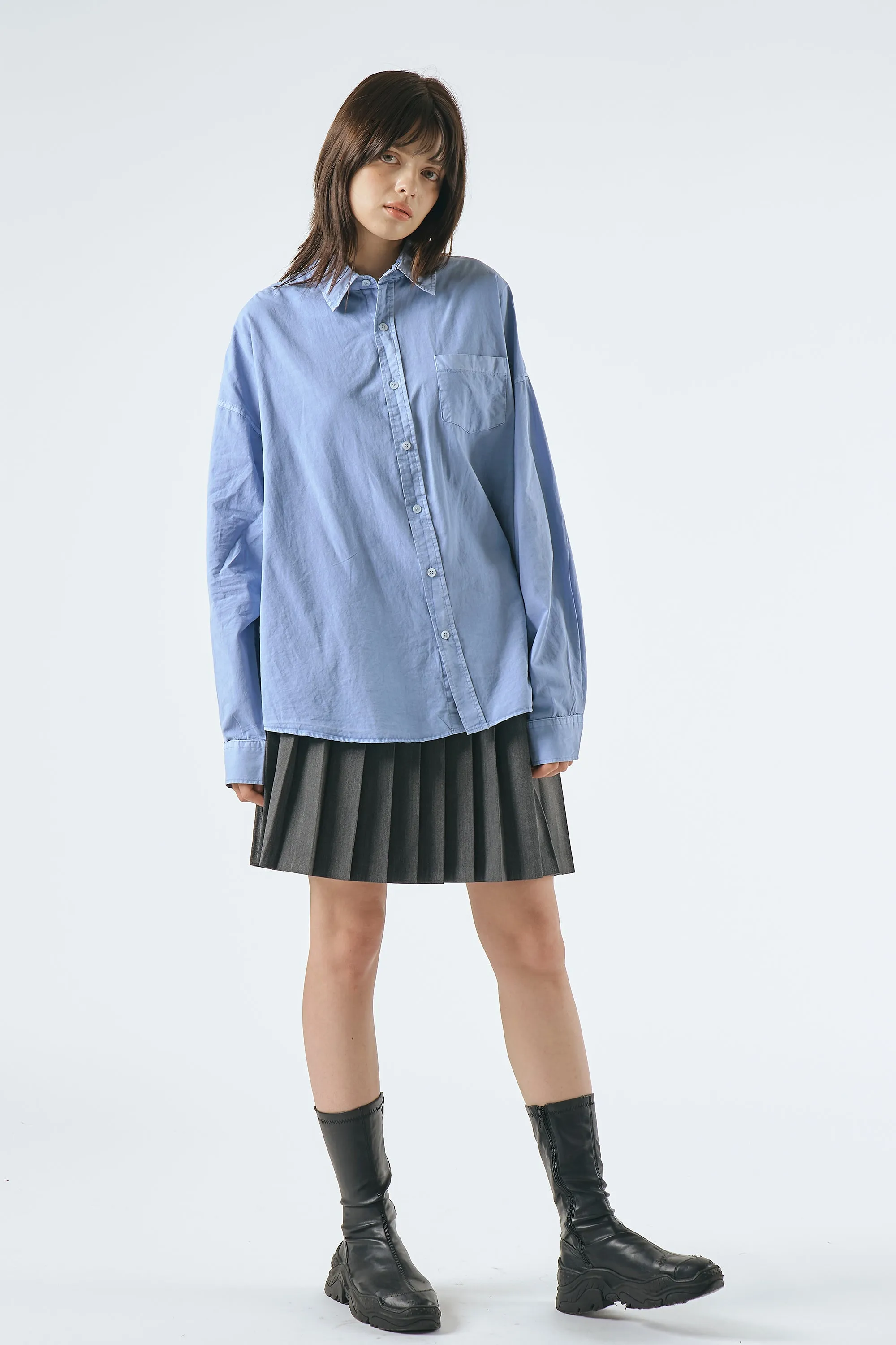 Lydia Oversized Washed Shirt sold by storets product image thumbnail 3
