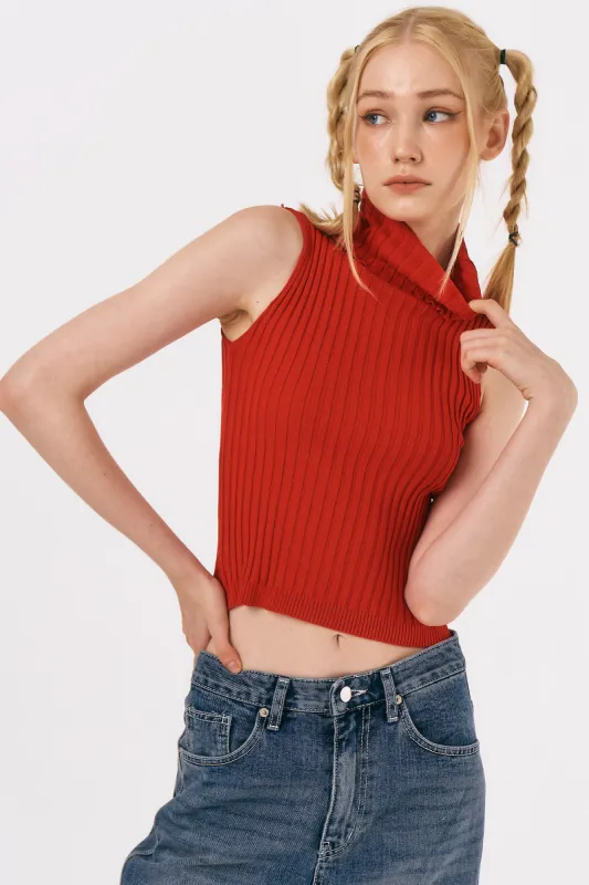 Lucy Ribbed Sleeveless Top sold by storets