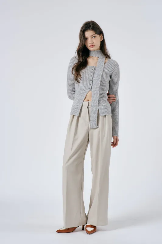 Olive Wide Leg Pants sold by storets