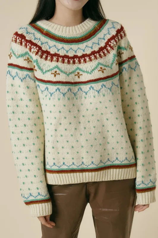 [STORETS X COSONNE] Fair Isle Retro Sweater sold by storets