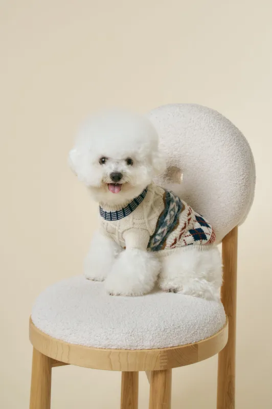 [STORETS X COSONNE] Fair Isle Granny Pet Sweater(for pet) sold by storets